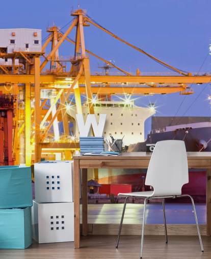 Ship and Crane Wallpaper Ship and Crane Wallpaper