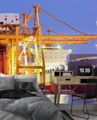 Ship and Crane Wallpaper Ship and Crane Wallpaper