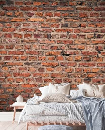 carta da parati murale in mattoni rossi personalizzabile chiamata Brick Wall per camere da letto carta da parati murale in mattoni rossi personalizzabile chiamata Brick Wall per camere da letto