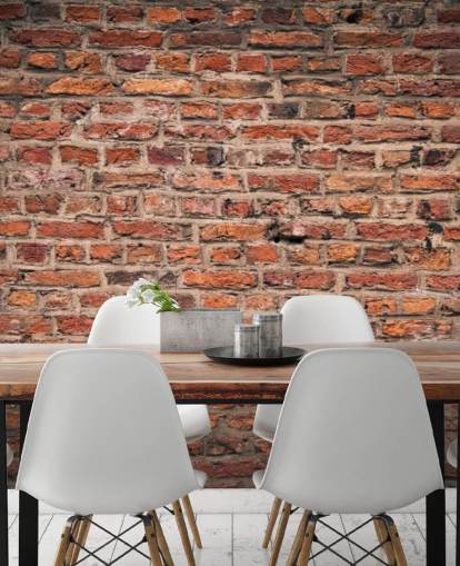 red customisable brick wallpaper mural called Brick Wall for bedrooms red customisable brick wallpaper mural called Brick Wall for bedrooms