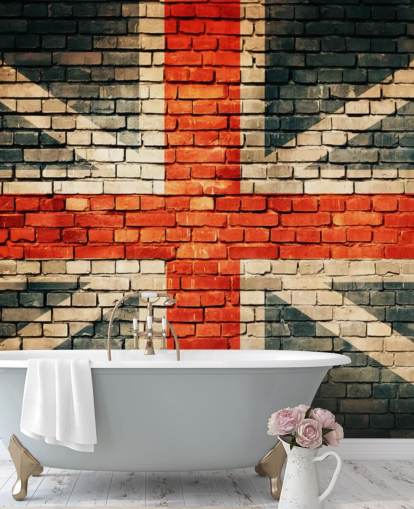 union jack customisable flag wallpaper mural called Union Jack on Old Brick for bedrooms union jack customisable flag wallpaper mural called Union Jack on Old Brick for bedrooms