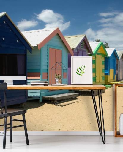 Fond d'écran coloré Beach Hut Fond d'écran coloré Beach Hut