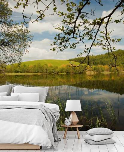 Lake in Lush Countryside Mural Lake in Lush Countryside Mural