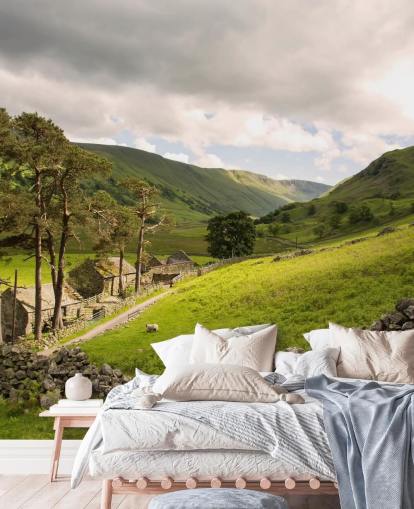 Lakeland Valley Farm, Fields and Dry Stone Wall Mural Lakeland Valley Farm, Fields and Dry Stone Wall Mural
