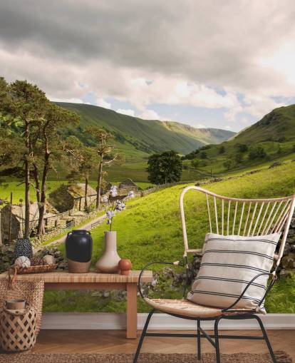 Lakeland Valley Farm, Fields and Dry Stone Wall Mural Lakeland Valley Farm, Fields and Dry Stone Wall Mural