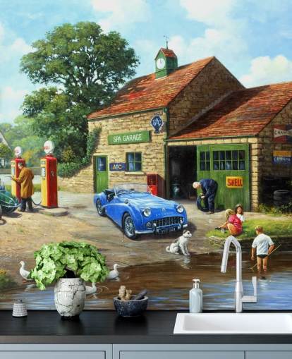 village gas station in the past wallpaper village gas station in the past wallpaper