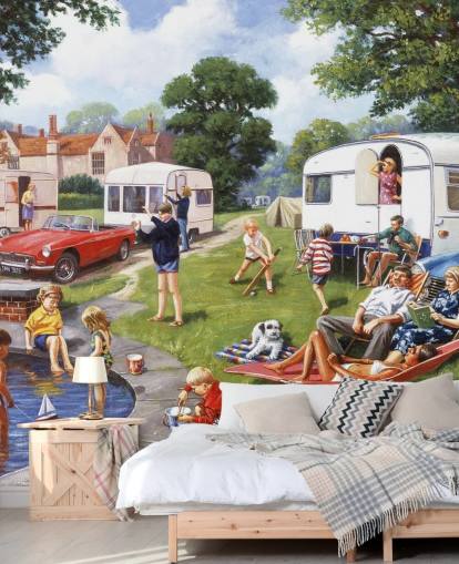 caravan by lake holidayers wallpaper caravan by lake holidayers wallpaper