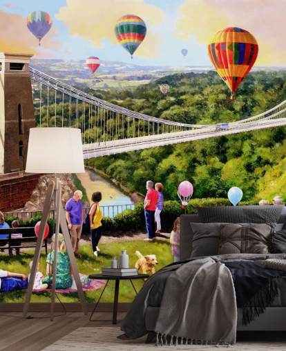 past bristol with bridge and hot air balloons wallpaper past bristol with bridge and hot air balloons wallpaper
