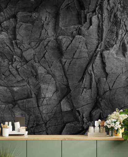 gray surface texture wallpaper mural called Dark Gray Slate for bedrooms, bathrooms and living rooms gray surface texture wallpaper mural called Dark Gray Slate for bedrooms, bathrooms and living rooms
