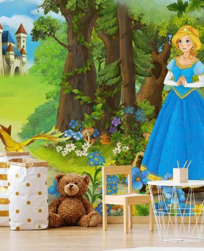 Prinsessa sininen mekko taustakuva Prinsessa sininen mekko taustakuva