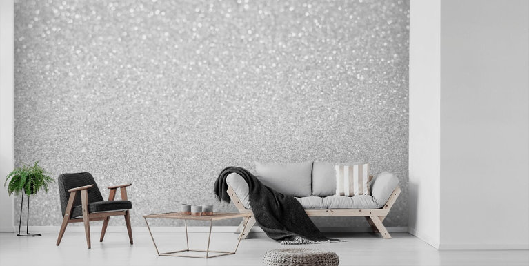 Muriva 701352 Sparkle Wallpaper Roll - Silver : Amazon.co.uk: DIY & Tools
