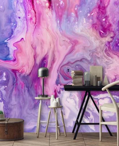 Papel pintado Acuarela morada psicodélica Papel pintado Acuarela morada psicodélica