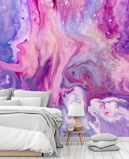 Psykedeelinen violetti akvarelli taustakuva seinämaalaus Psykedeelinen violetti akvarelli taustakuva seinämaalaus