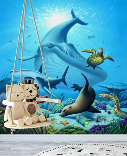 Tecknad Sea Life Bakgrund Tecknad Sea Life Bakgrund