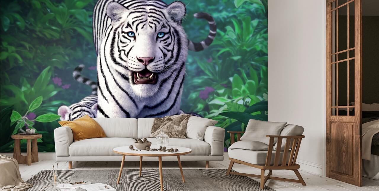 white tiger coffee table