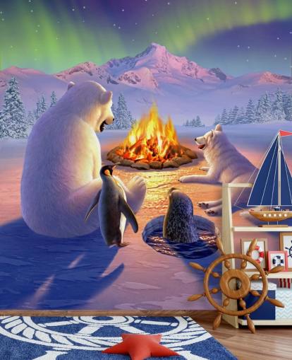 Polar Animals Art Wall Mural Polar Animals Art Wall Mural