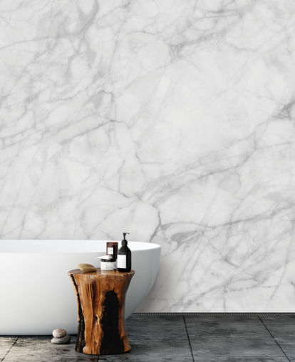 white customisable marble wallpaper mural called Exquisite Marble for dining rooms or kitchens white customisable marble wallpaper mural called Exquisite Marble for dining rooms or kitchens