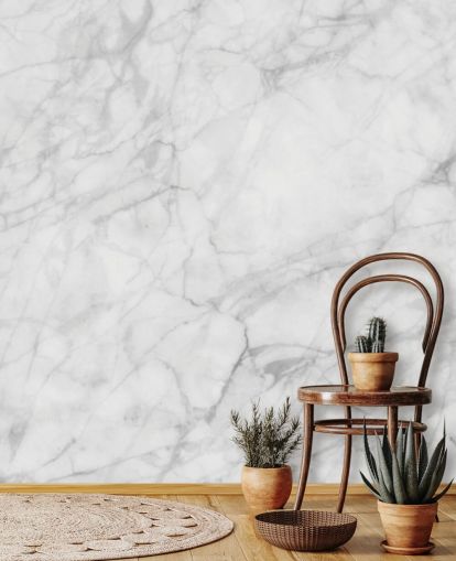 white customisable marble wallpaper mural called Exquisite Marble for dining rooms or kitchens white customisable marble wallpaper mural called Exquisite Marble for dining rooms or kitchens