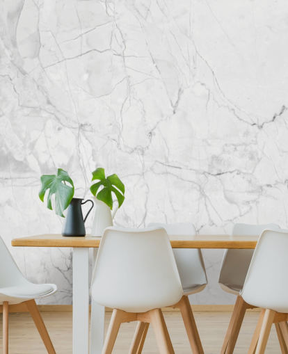 Papel pintado de mármol blanco con finas líneas grises Papel pintado de mármol blanco con finas líneas grises