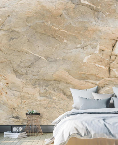 Beiges, personalisierbares Marmortapeten-Wandbild namens Natural Marble für Wohn- oder Esszimmer Beiges, personalisierbares Marmortapeten-Wandbild namens Natural Marble für Wohn- oder Esszimmer