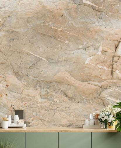 beige tilpasselig marmor tapet vægmaleri kaldet Natural Marble til stuer eller spisestuer beige tilpasselig marmor tapet vægmaleri kaldet Natural Marble til stuer eller spisestuer