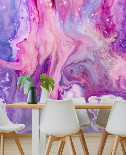 behangmuurschildering met paars en roze marmereffect genaamd Purple Paint Marble Effect voor slaapkamers en woonkamers behangmuurschildering met paars en roze marmereffect genaamd Purple Paint Marble Effect voor slaapkamers en woonkamers