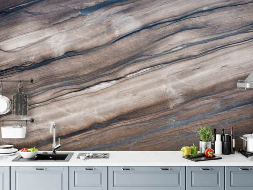 brown and cream marble wallpaper mural called Brown Marble for hallways, living rooms and bedrooms