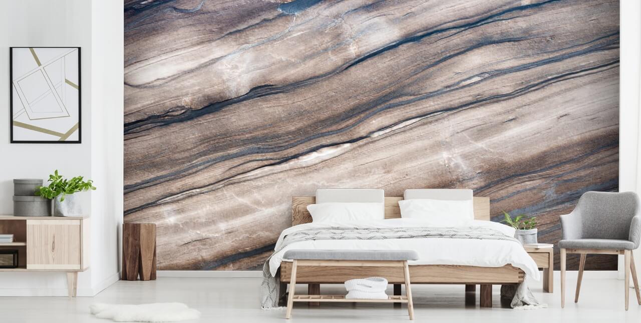 Tapeten-Wandbild aus braunem und cremefarbenem Marmor namens Brown Marble für Flure, Wohn- und Schlafzimmer