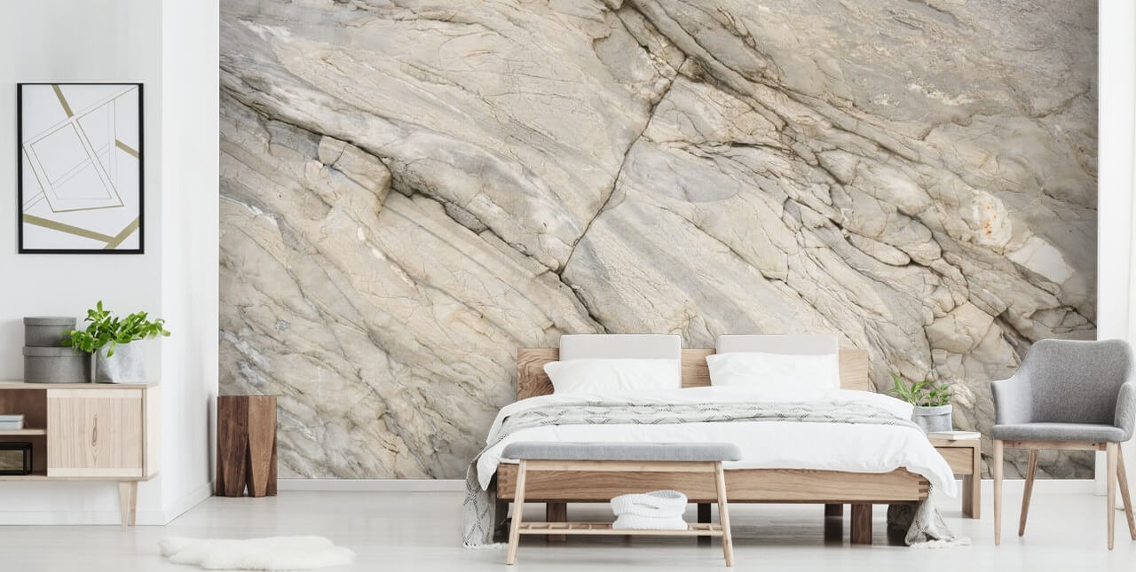 gray marble wallpaper mural called Stylish Marble for bedrooms, kitchens and dining rooms
