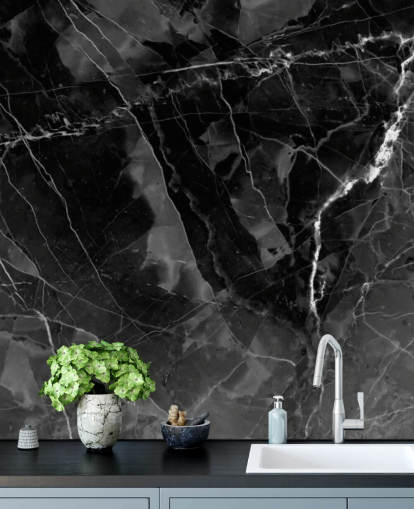 dark grey and black marble wallpaper mural called Marble - Charcoal for kitchens, living rooms and bedrooms dark grey and black marble wallpaper mural called Marble - Charcoal for kitchens, living rooms and bedrooms