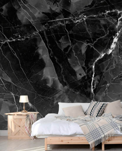 mural de papel pintado de mármol gris oscuro y negro llamado Marble - Charcoal para cocinas, salas de estar y dormitorios mural de papel pintado de mármol gris oscuro y negro llamado Marble - Charcoal para cocinas, salas de estar y dormitorios