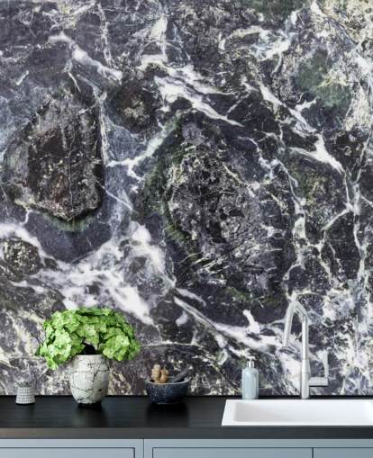 black and white marble wallpaper mural called Black Marble for kitchens and bathrooms black and white marble wallpaper mural called Black Marble for kitchens and bathrooms