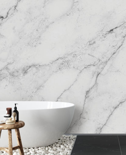 white customisable marble wallpaper mural called Black and White Marble for kitchens and bathrooms white customisable marble wallpaper mural called Black and White Marble for kitchens and bathrooms