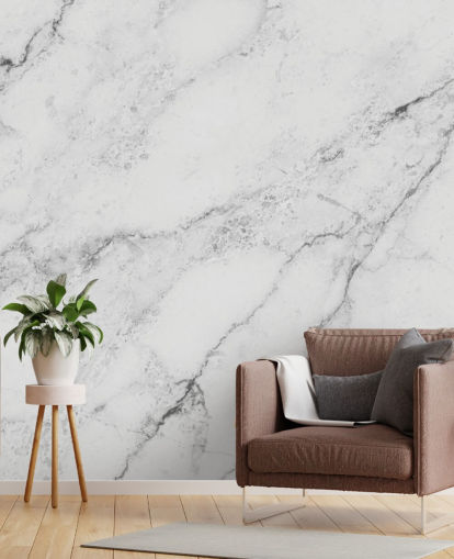 white customisable marble wallpaper mural called Black and White Marble for kitchens and bathrooms white customisable marble wallpaper mural called Black and White Marble for kitchens and bathrooms