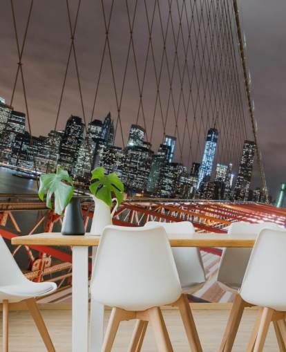 brooklyn bro natten vægmaleri brooklyn bro natten vægmaleri