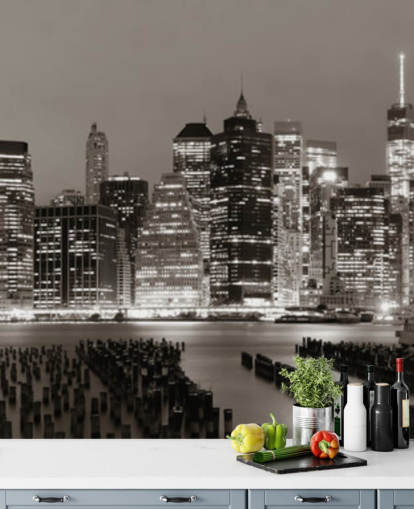 papier peint Manhattan noir et blanc papier peint Manhattan noir et blanc