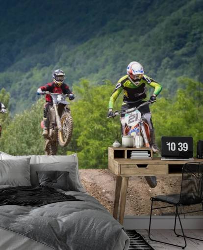 Fond d'écran Motocross Racers Aller Sur Une Colline Fond d'écran Motocross Racers Aller Sur Une Colline