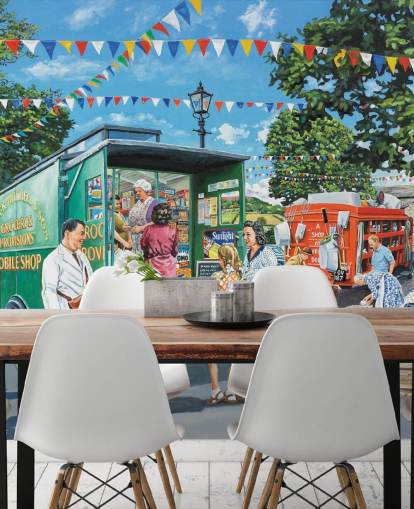 mobile food shop in village wallpaper mobile food shop in village wallpaper