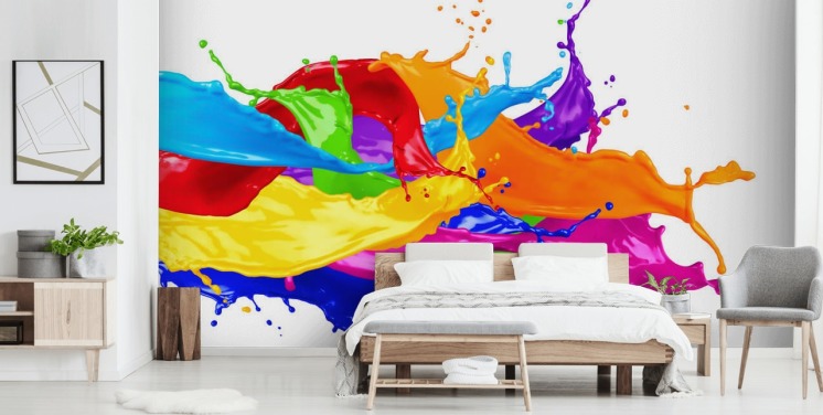 Rainbow Splash of Paint Wallpaper