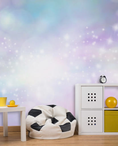 Decorazione murale con glitter stellati rosa e blu Decorazione murale con glitter stellati rosa e blu