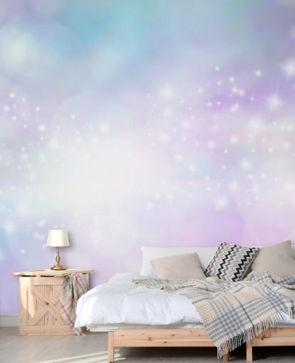 Pink and Blue Starry Glitter Mural Pink and Blue Starry Glitter Mural