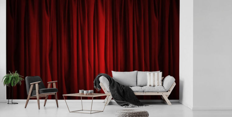 Red Curtain Red Curtain Wallpaper 