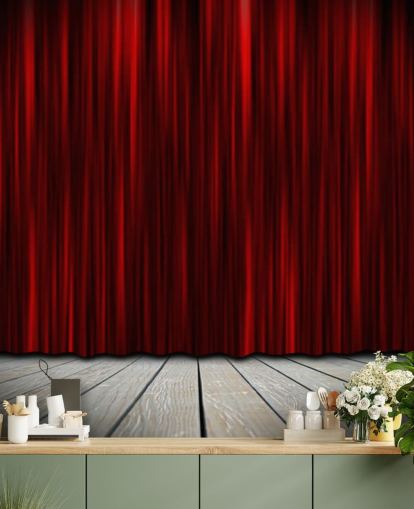 Theater Stage with Red Curtains in Spotlight Theatre Stage Wallpaper Theater Stage with Red Curtains in Spotlight Theatre Stage Wallpaper