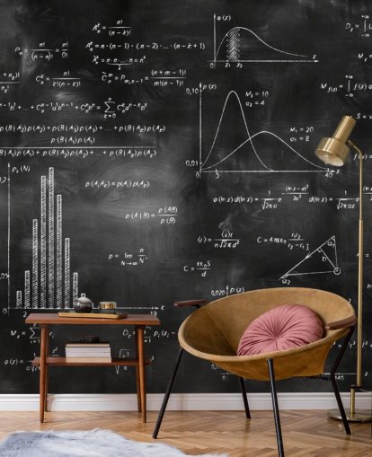 Fórmulas de física matemática no quadro-negro Maths Wallpaper Fórmulas de física matemática no quadro-negro Maths Wallpaper