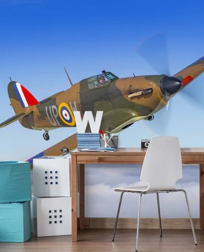 Hurricane Flugzeug über Wolken Wallpaper Hurricane Flugzeug über Wolken Wallpaper