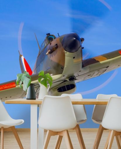 Slaget om Storbritannien orkanen Up Close Plane Baggrund Slaget om Storbritannien orkanen Up Close Plane Baggrund