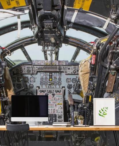 Den kalde krigen Bomber Cockpit Veggmaleri Den kalde krigen Bomber Cockpit Veggmaleri