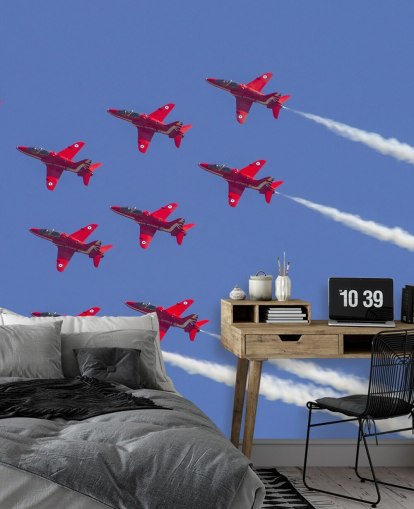 Rote Pfeile fliegen zusammen Tapete Rote Pfeile fliegen zusammen Tapete