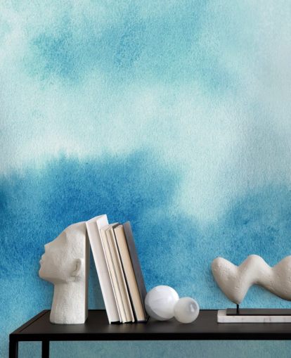 Blue and White Skies Watercolor Wallpaper Blue and White Skies Watercolor Wallpaper