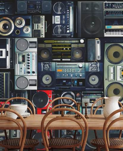 Mural de papel pintado Boombox Mural de papel pintado Boombox